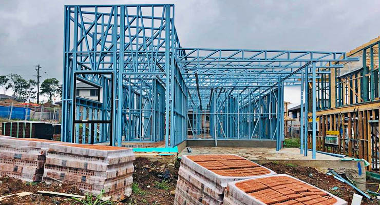 Casa de steel framing em formato de L